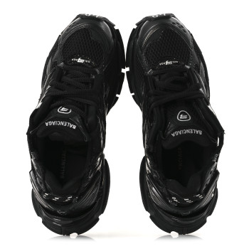 BALENCIAGA Mesh Rubber Monocolor Womens Runner Sneakers 40 Black