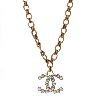 CHANEL Crystal CC City Of Lights Necklace Gold