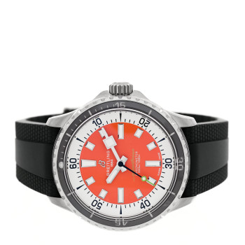 BREITLING Stainless Steel Rubber 42mm SuperOcean Automatic Watch Orange A17375