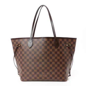 LOUIS VUITTON Damier Ebene Neo Neverfull MM Rose Ballerine