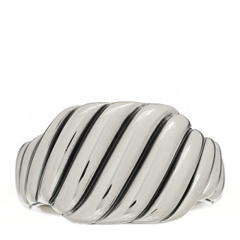 DAVID YURMAN Sterling Silver 12.5mm Sculpted Cable Contour Ring 53 6.5