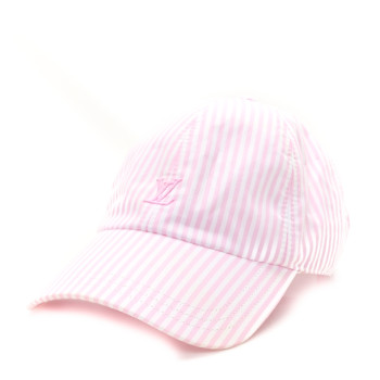 LOUIS VUITTON Cotton LV League Cap M White Pink