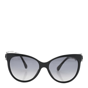 CHANEL Crystal Pearl Cat Eye Sunglasses 5336-H-B Black
