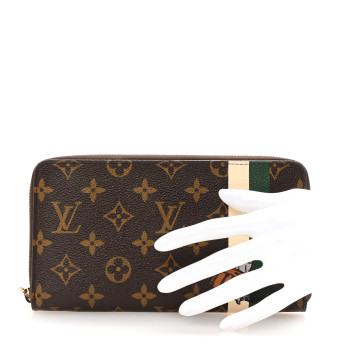 LOUIS VUITTON Monogram Groom Zippy Organizer Wallet Green