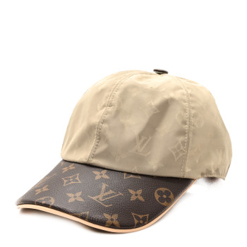 LOUIS VUITTON Polyester Silk Monogram LV Get Ready Cap L Beige