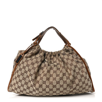 GUCCI Monogram Hobo Brown