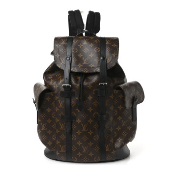 LOUIS VUITTON Monogram Macassar Christopher MM Backpack