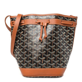 GOYARD Goyardine Petit Flot Bucket Bag PM Black Gold
