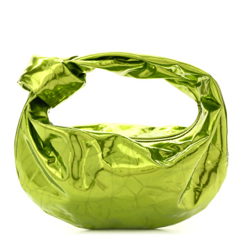 BOTTEGA VENETA Metallic Crushed Calfskin Mini Jodie Chlorophyll