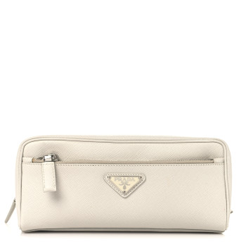 PRADA Saffiano Toiletry Case White