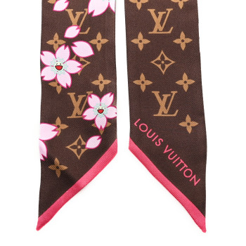 LOUIS VUITTON LV X TM Silk Monogram Cherry Blossom BB Bandeau Tan
