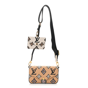LOUIS VUITTON Monogram Wild At Heart Felicie Strap & Go Arizona Creme