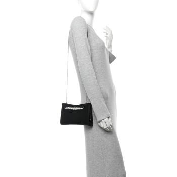 JIMMY CHOO Satin Crystal Pearl Venus Clutch Black