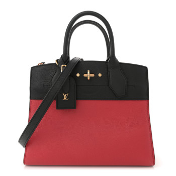 LOUIS VUITTON Taurillon City Steamer PM Black Rouge