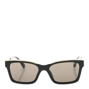 CHANEL Acetate Polarized Square Sunglasses 5417-A Black
