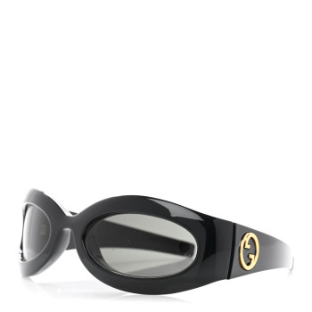 GUCCI Acetate Oval Sunglasses GG1247S Black