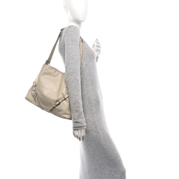 GIVENCHY Calfskin Medium Voyou Bag Natural Beige