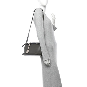 FENDI Vitello Dolce 4 Color Medium By The Way Boston Bag Carbone Grigio Polvere Multicolor