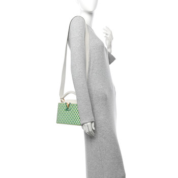 LOUIS VUITTON Taurillon Braided Capucines Mini Vert