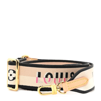 LOUIS VUITTON Jacquard Speedy Bandouliere 20 Shoulder Strap Black