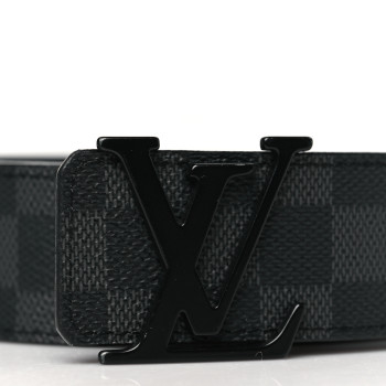 LOUIS VUITTON Calfskin Damier Eclipse 40mm LV Initiales Reversible 85 34 Belt