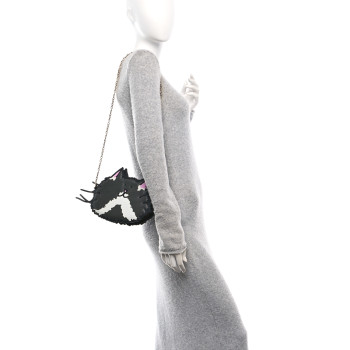 LOUIS VUITTON Epi Grace Coddington Catogram Chain Pochette Black