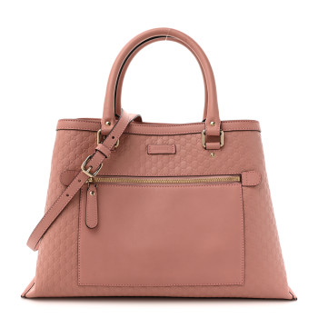 GUCCI Soft Microguccissima Medium Tote Soft Pink
