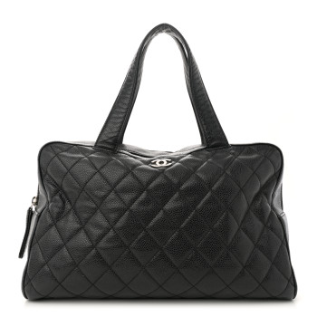 CHANEL Caviar Quilted Bowler Black