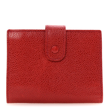 CHANEL Caviar Timeless CC Compact French Wallet Red CHANEL Caviar Timeless CC Compact French Wallet Red