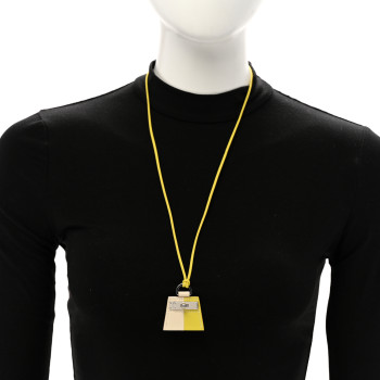 HERMES Swift Monpetit Small Kelly Pendant Necklace Nata Lime