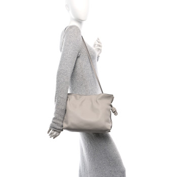LOEWE Mellow Nappa Medium Flamenco Knot Clutch Ghost