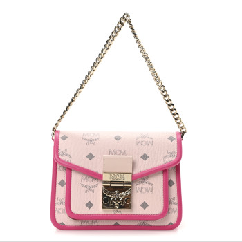 MCM Visetos Mini Patricia Satchel Pink