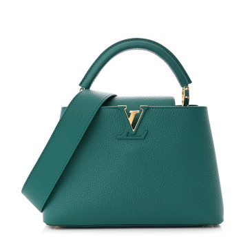 LOUIS VUITTON Taurillon Capucines BB Vert
