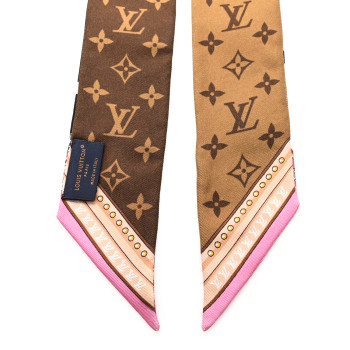 LOUIS VUITTON Silk Ultimate Monogram BB Bandeau Black
