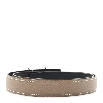 HERMES Swift Epsom 24mm Gamma Belt 80 Black Etoupe