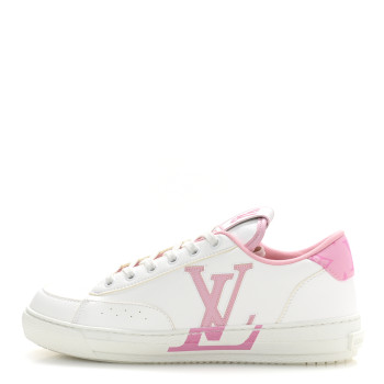 LOUIS VUITTON Calfskin Charlie Sneaker 39 White Rose Clair