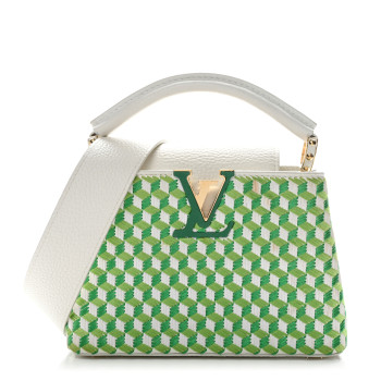 LOUIS VUITTON Taurillon Braided Capucines Mini Vert