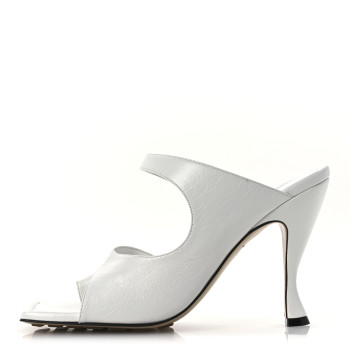 BOTTEGA VENETA Nappa Crunch Lux Sandals 39.5 Optic White