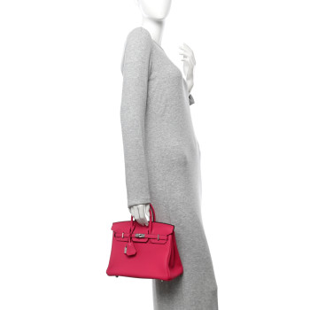 HERMES Togo Birkin 25 Rose Mexico