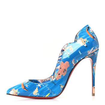 CHRISTIAN LOUBOUTIN Patent Loubi Odyssey Hot Chick 100 Pumps 36 Multicolor