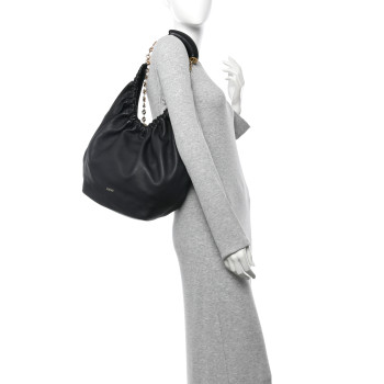 LOEWE Buttery Nappa Medium Squeeze Bag Black