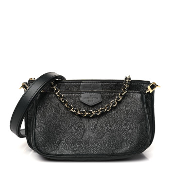 LOUIS VUITTON Empreinte Monogram Giant Multi Pochette Accessories Black