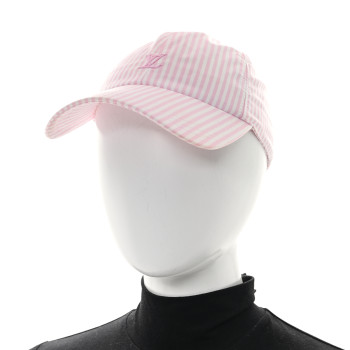 LOUIS VUITTON Cotton LV League Cap M White Pink