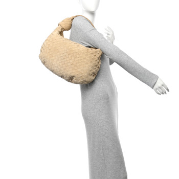BOTTEGA VENETA Suede Intrecciato Small Jodie Sand