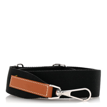 GOYARD Canvas Calfskin Adjustable Shoulder Strap Black Gold