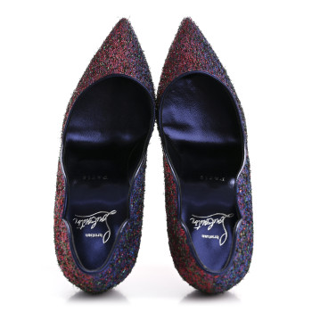 CHRISTIAN LOUBOUTIN Starlight Lurex Hot Chick 100 Pumps 38 Multicolor By Night