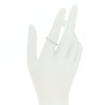 GRAFF 18K White Gold Diamond Laurence Graff Signature Band Ring 54 7