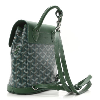 GOYARD Goyardine Calfskin Mini Alpin Backpack Green