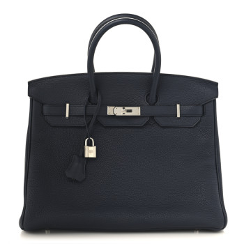 HERMES Togo Birkin 35 Bleu Indigo