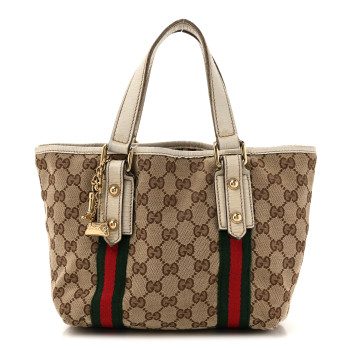 GUCCI Monogram Small Jolicoeur Tote White